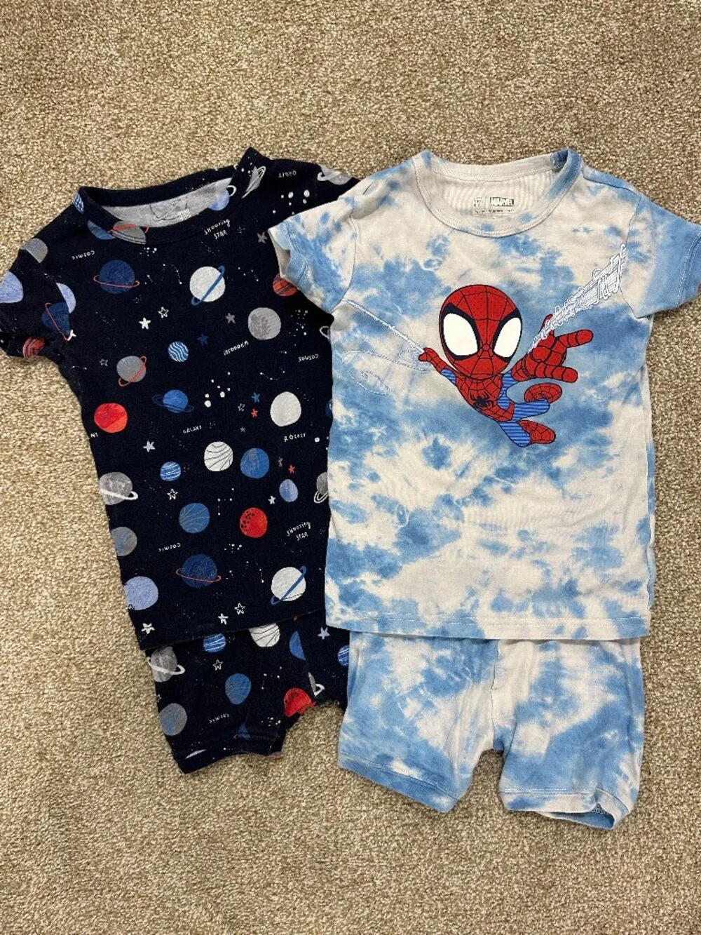 2 Gap Organic Cotton Pajama Shirt and Shorts Sets - Size 5T - Blue